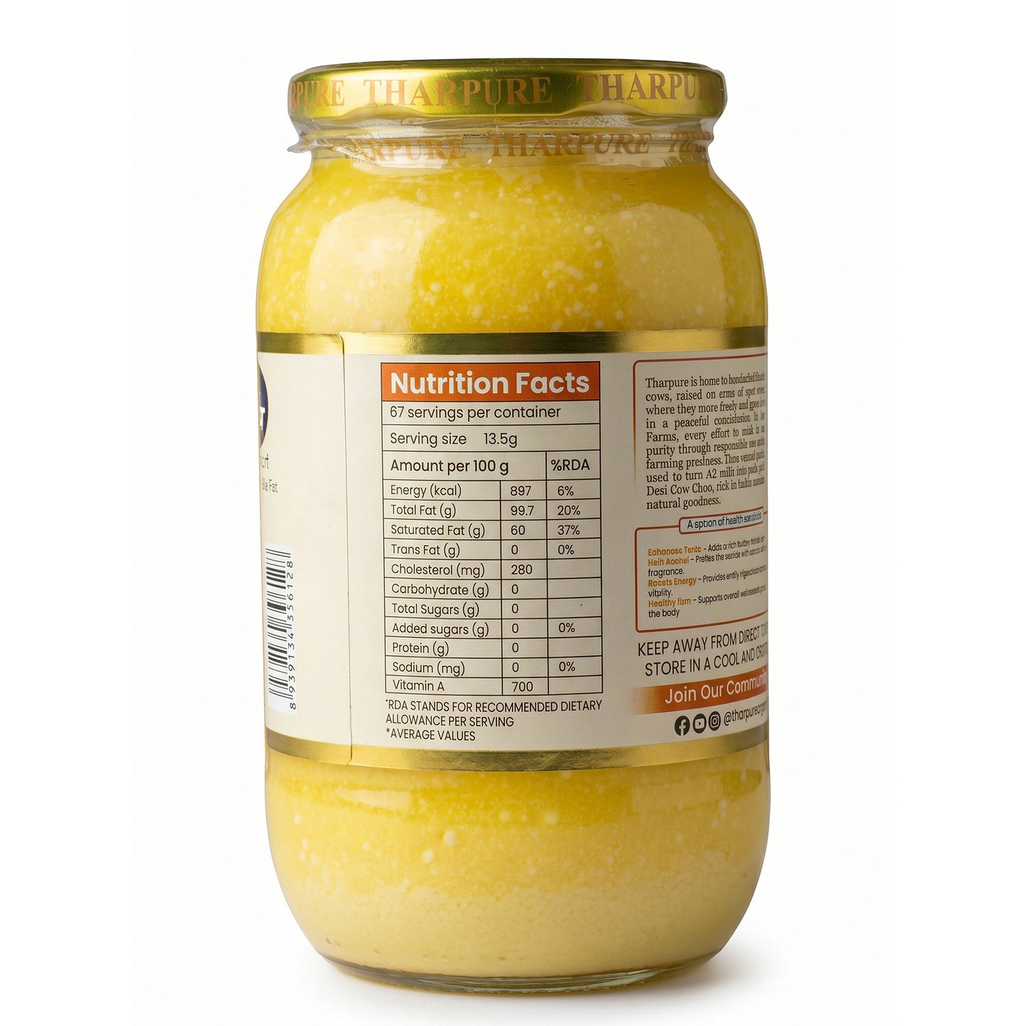 Gir Cow A2 Bilona Ghee - 1 Ltr