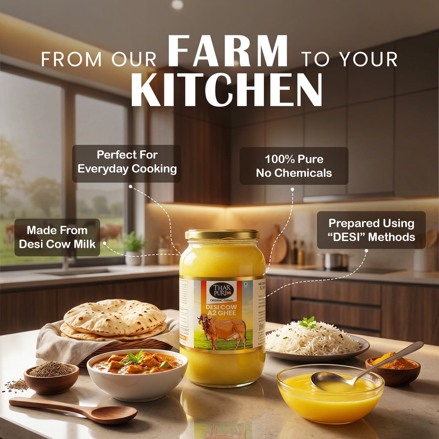 Desi Cow A2 Ghee - 1 Ltr
